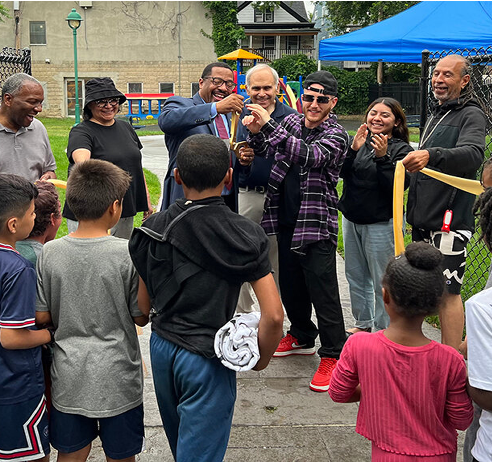 Tyrone Crabb Park Splash Pad opening ceremony
